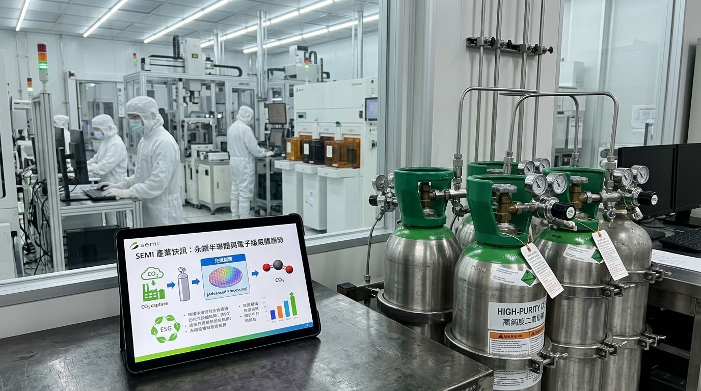 產業快訊·SEMI 聚焦供應鏈永續！電子級特殊氣體成為先進製程淨零轉型核心  